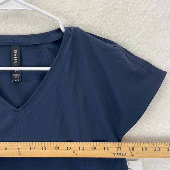 Athleta Women's Boulevard V-Neck Tee Blue Navy Size XXS NWT - Picture 5 of 9